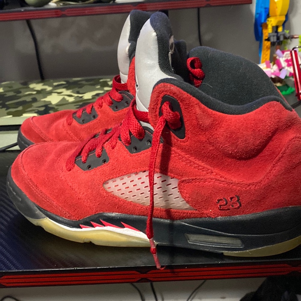 Jordan 5 retro raging bull red 440888-600 6.5y
